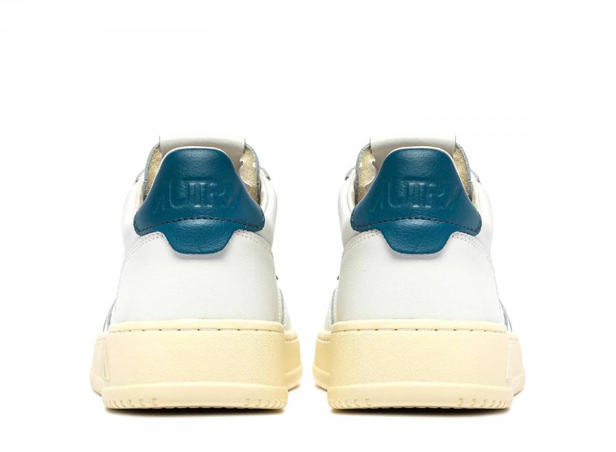 Autry Medalist Low LL29 Leather / Leather White / Mallard Blue - Autry