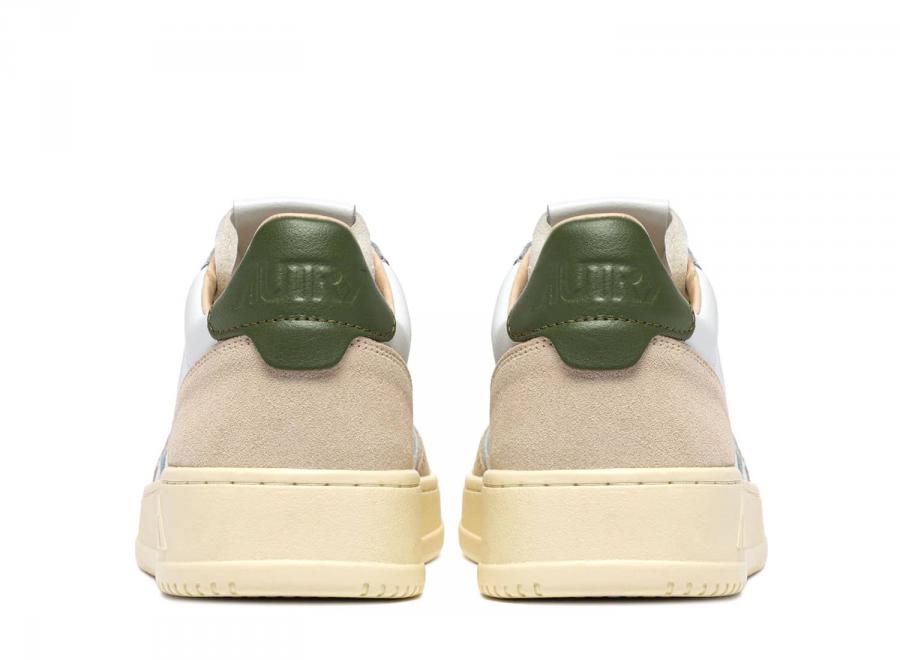 Autry Medalist Low LS17 Leather / Suede White / Bronze Green - Autry