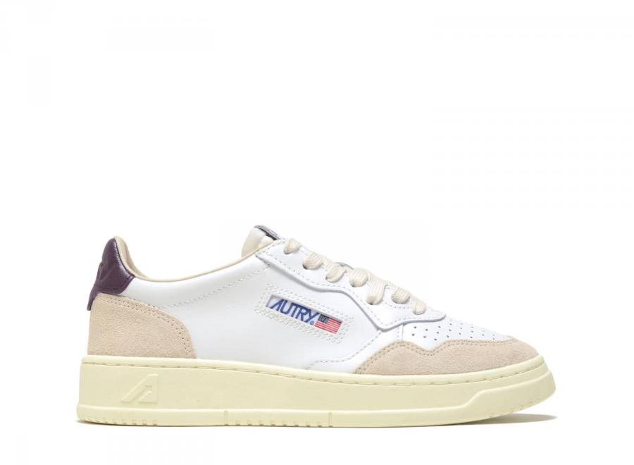Autry Medalist Low LS18 Leather / Suede White / Fig - Autry
