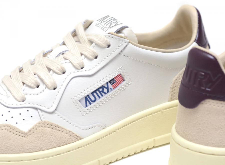 Autry Medalist Low LS18 Leather / Suede White / Fig - Autry
