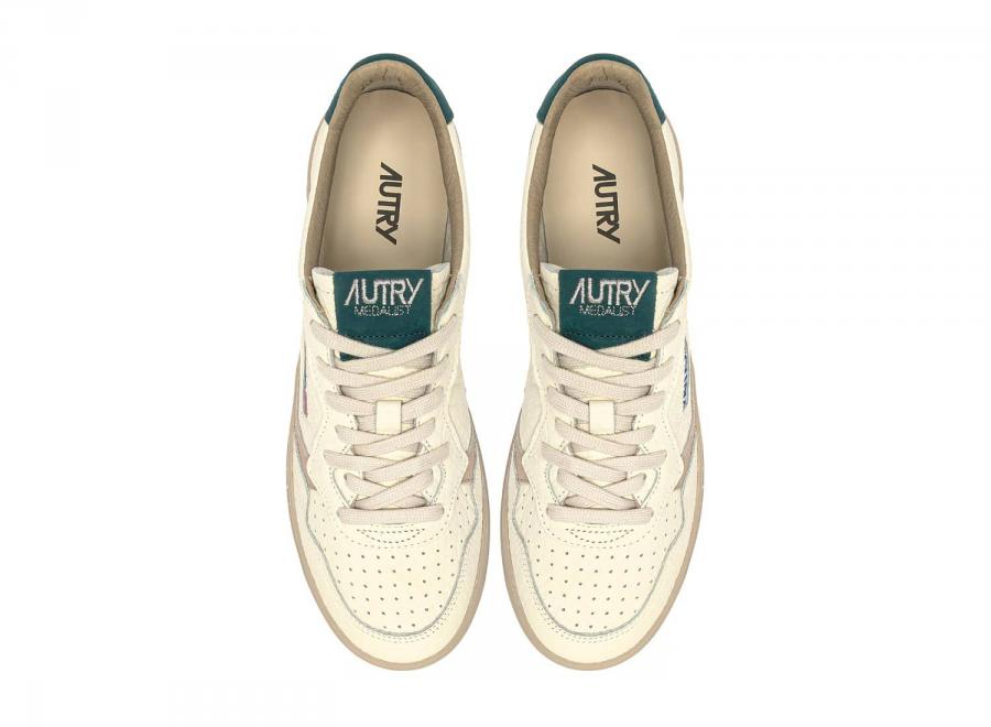 Autry Medalist Low NE18 Nabuk / Elephant / Suede Dark Sea / Feather Gray - Autry