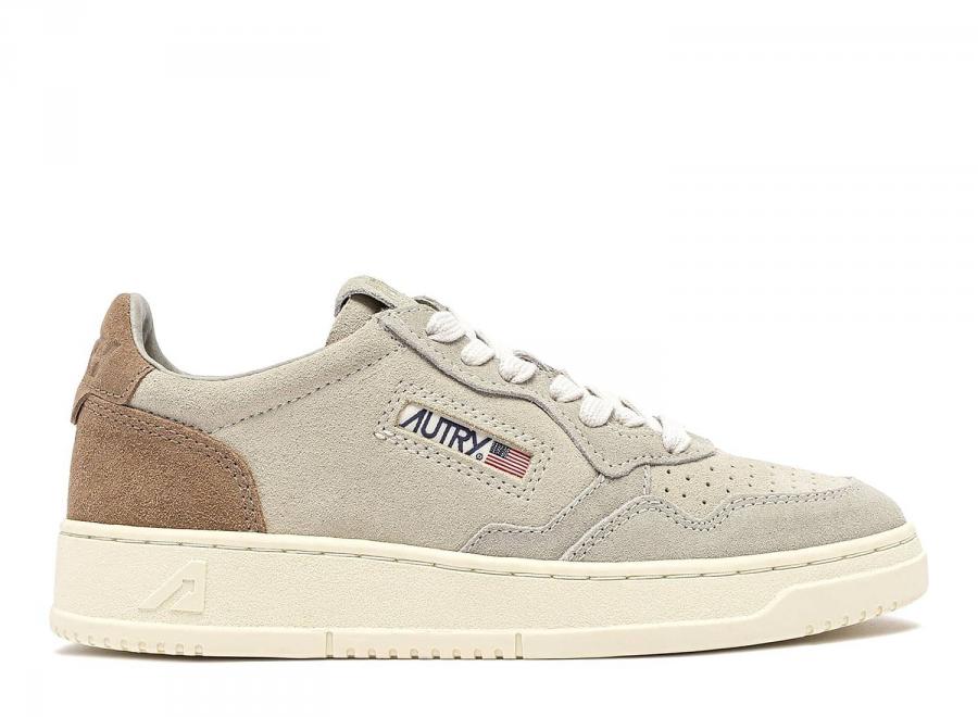 Autry Medalist Low TS37 Tricolor / Suede Cigar / Papyrus / Pelican - Autry