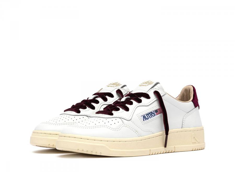 Autry Medalist Low VZ01 Leather / Velvet / Logo White / Fig - Autry