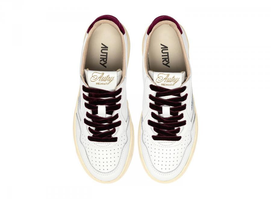 Autry Medalist Low VZ01 Leather / Velvet / Logo White / Fig - Autry