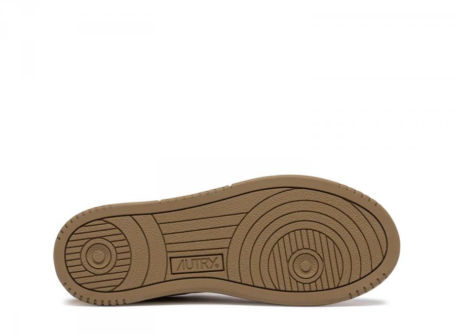 Autry Medalist Low YB01 Laminated Suede Platinum / Beige Sugar - Autry
