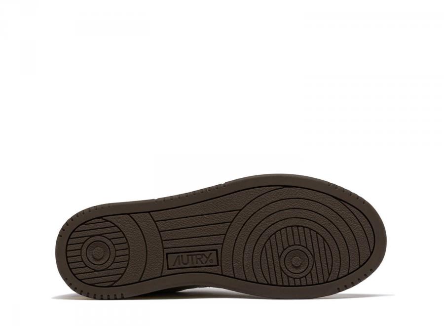 Autry Medalist Low YB02 Laminated Suede Silver / Mustang Sugar - Autry