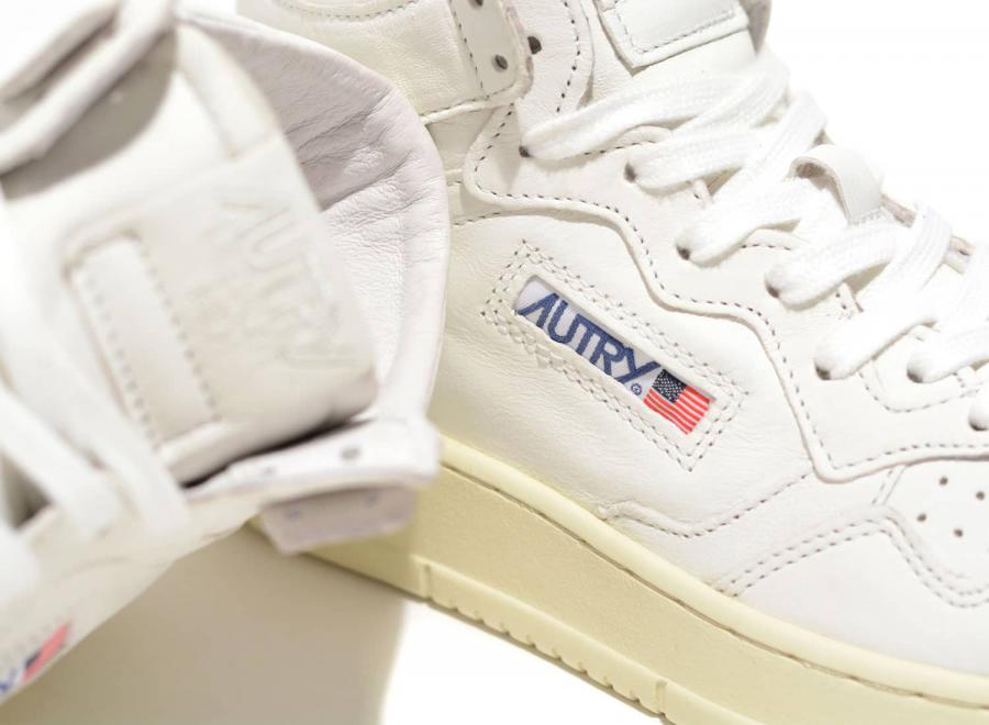 Autry Mid GG04 Leather Goat White - Autry