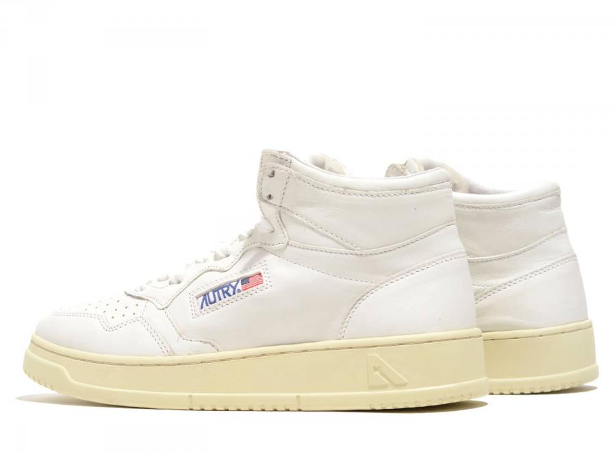 Autry Mid GG04 Leather Goat White - Autry