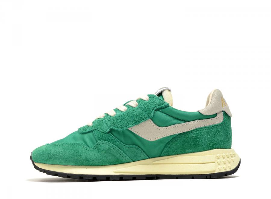 Autry Reelwind NC03 Nylon / Crack Leather White / Green - Autry