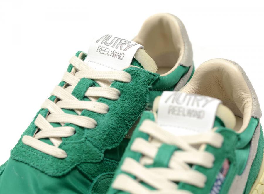 Autry Reelwind NC03 Nylon / Crack Leather White / Green - Autry