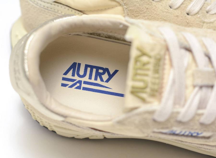 Autry Reelwind Low YD01 Suede / Nylon Ecru / Platinum - Autry