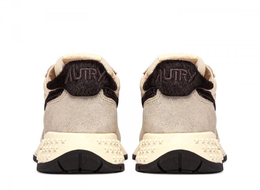 Autry Reelwind Low YO01 Laminated Suede / Nylon / Pony Platinum / Rutabaga / Brown - Autry