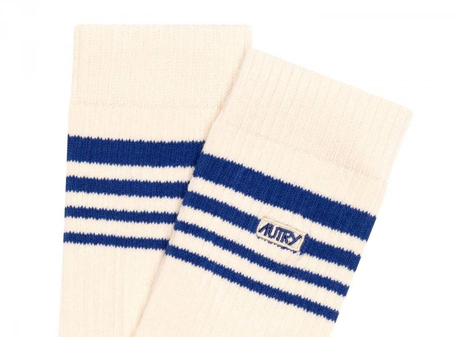 Autry Jacquard Striped Socks Corde / Blue - Autry