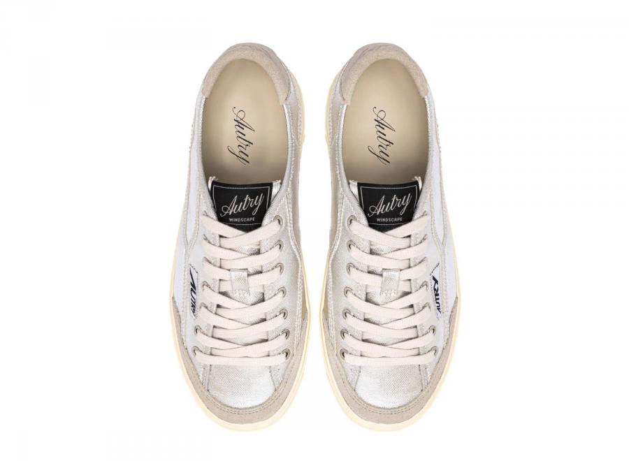 Autry Windscape Low CU07 Canvas / Suede Silver - Autry