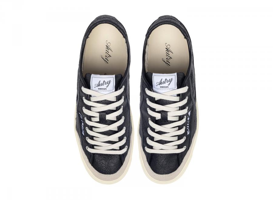 Autry Windscape Low KJ02 Crack / Leather / Suede Black / Sand - Autry