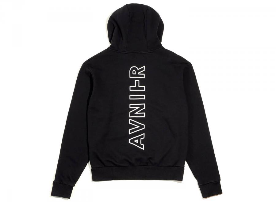 Avnier Vertical Back Hoodie Black - Avnier