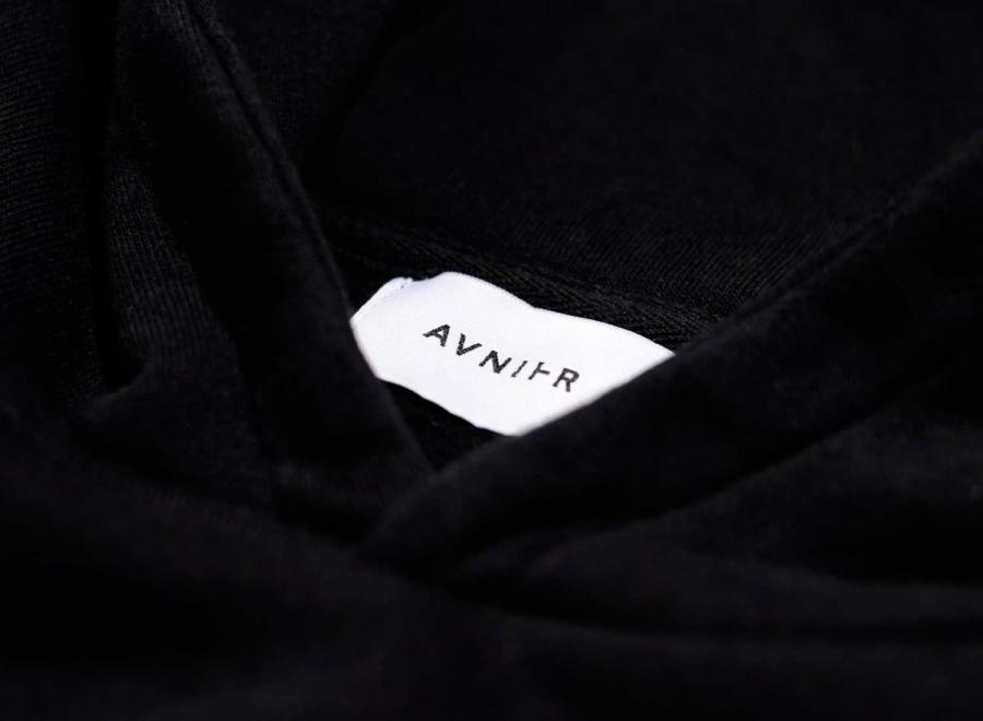 Avnier Vertical Back Hoodie Black - Avnier