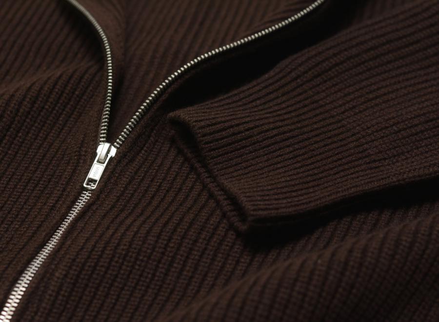 Bellerose Dorzip Knitwear Dark Roast BM262913-DORZIP-748 - Bellerose
