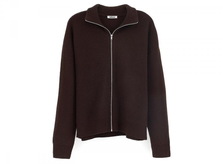 Bellerose Dorzip Knitwear Dark Roast BM262913-DORZIP-748 - Bellerose