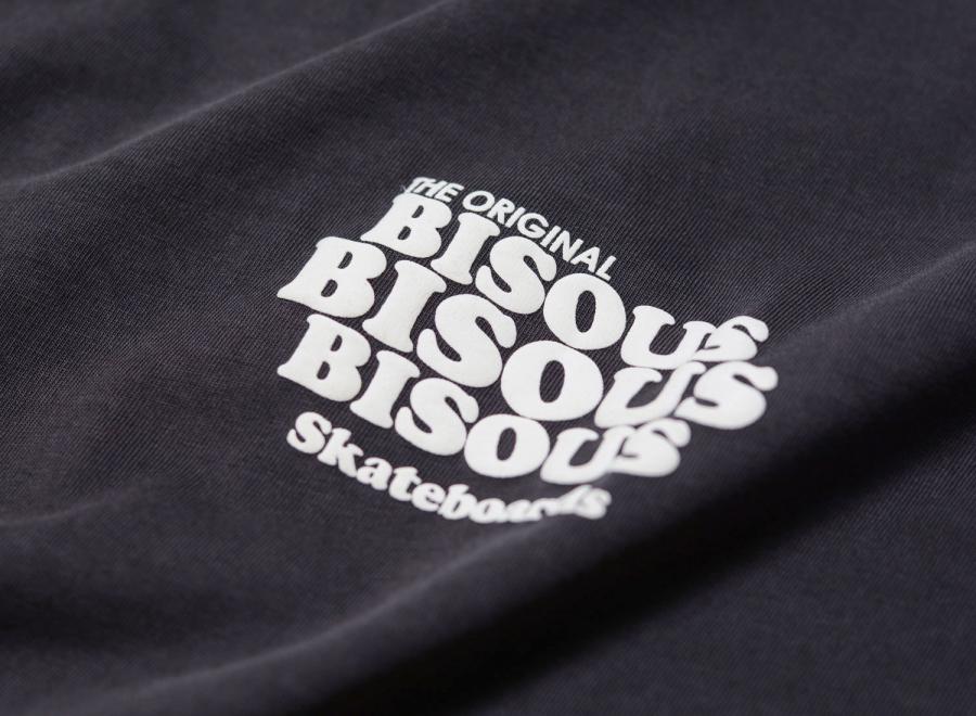 Bisous Skateboards Grease Tshirt Anthracite - Bisous Skateboards