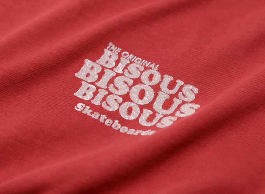 Bisous Skateboards Grease Tshirt Red - Bisous Skateboards