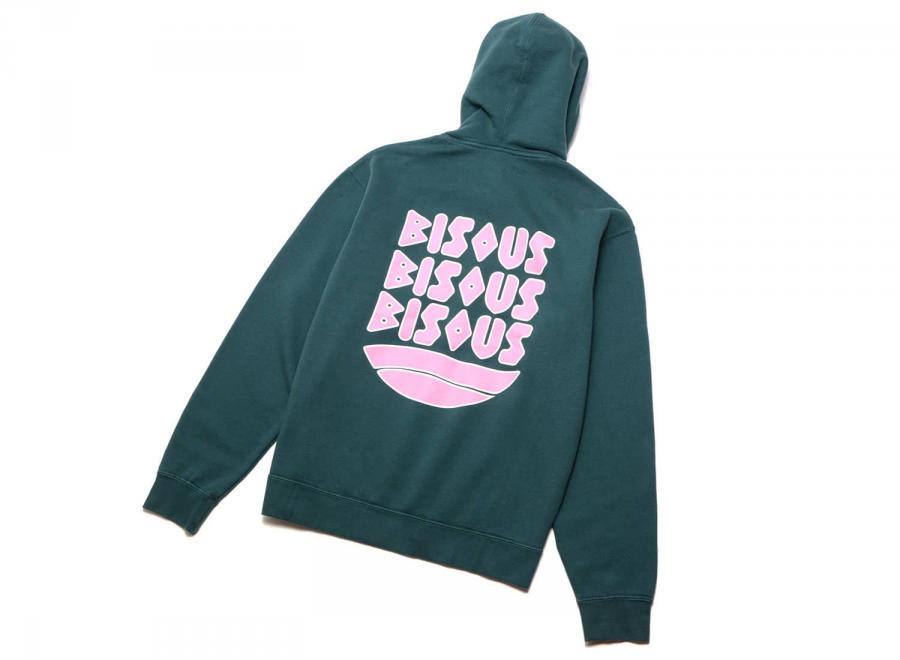Bisous Skateboards Cap D'Agde Hoodie Forest - Bisous Skateboards