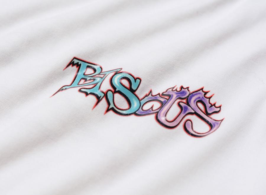 Bisous Skateboards Ice & Flame Tshirt White - Bisous Skateboards