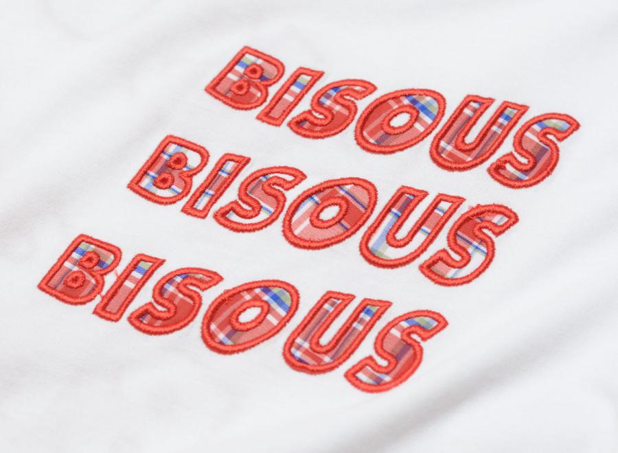 Bisous Skateboards Sonics Application Tshirt White - Bisous Skateboards