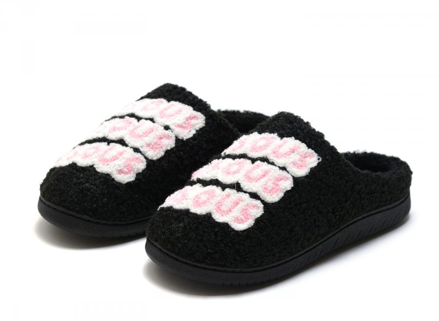 Bisous Skateboards Sonics Slippers Black - Bisous Skateboards