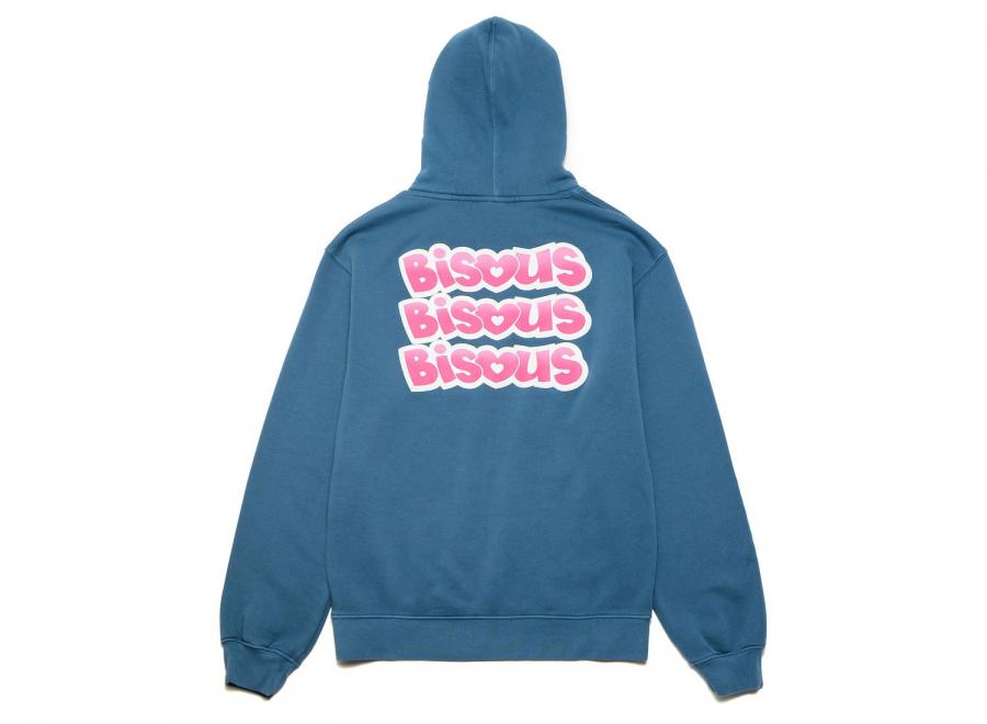 Bisous Skateboards Tony Hoodie Petrol Blue - Bisous Skateboards
