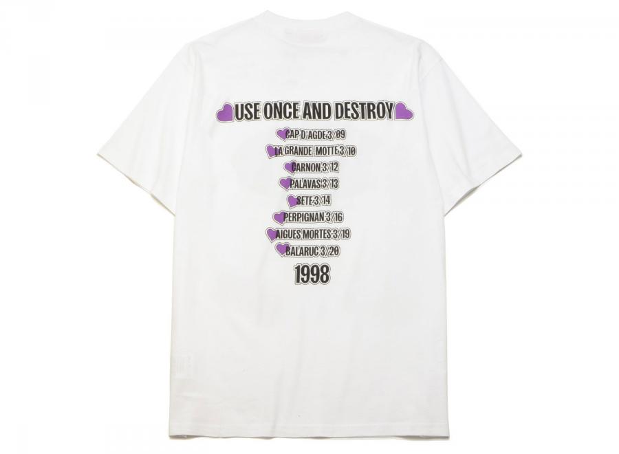 Bisous Skateboards Tour Music Tshirt White - Bisous Skateboards
