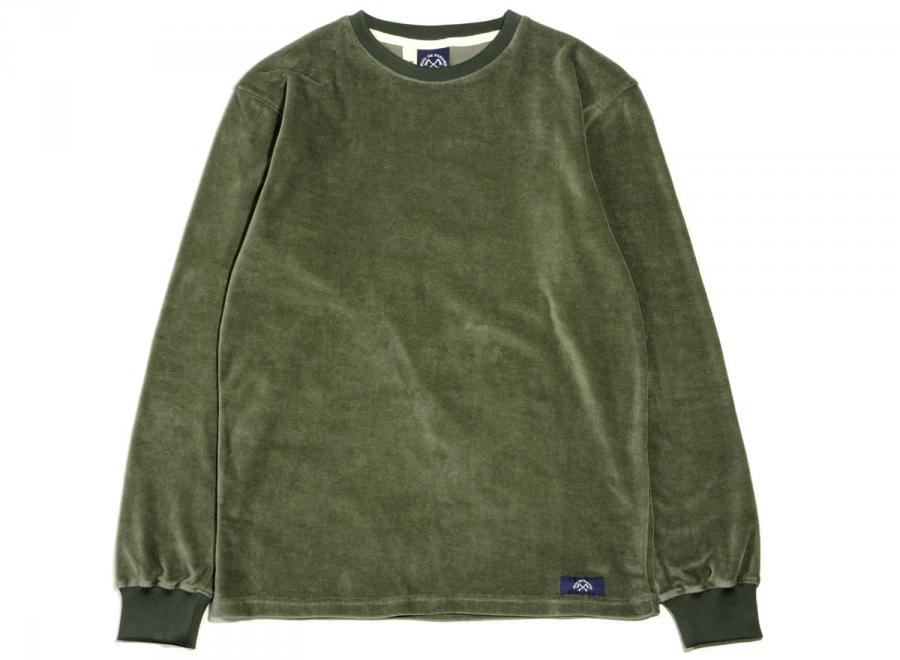 Bleu de Paname Sweat Peau de Peche Vert Foret - Bleu de Paname