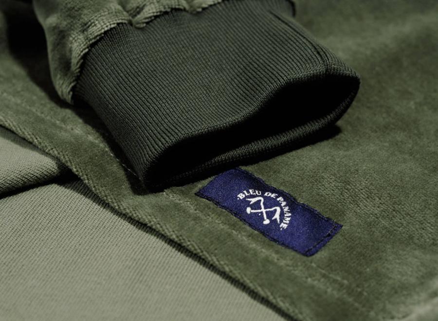 Bleu de Paname Sweat Peau de Peche Vert Foret - Bleu de Paname