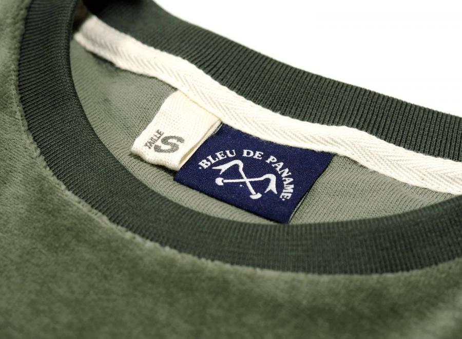 Bleu de Paname Sweat Peau de Peche Vert Foret - Bleu de Paname