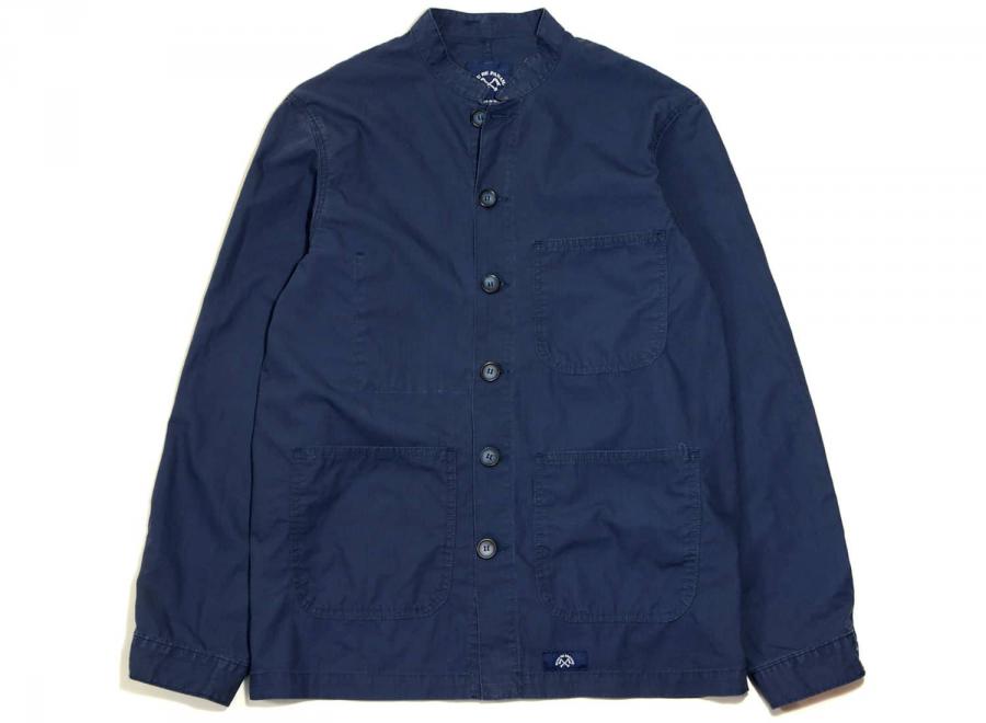 Bleu de Paname Veste de Comptoir Col Mao Marine - Bleu de Paname