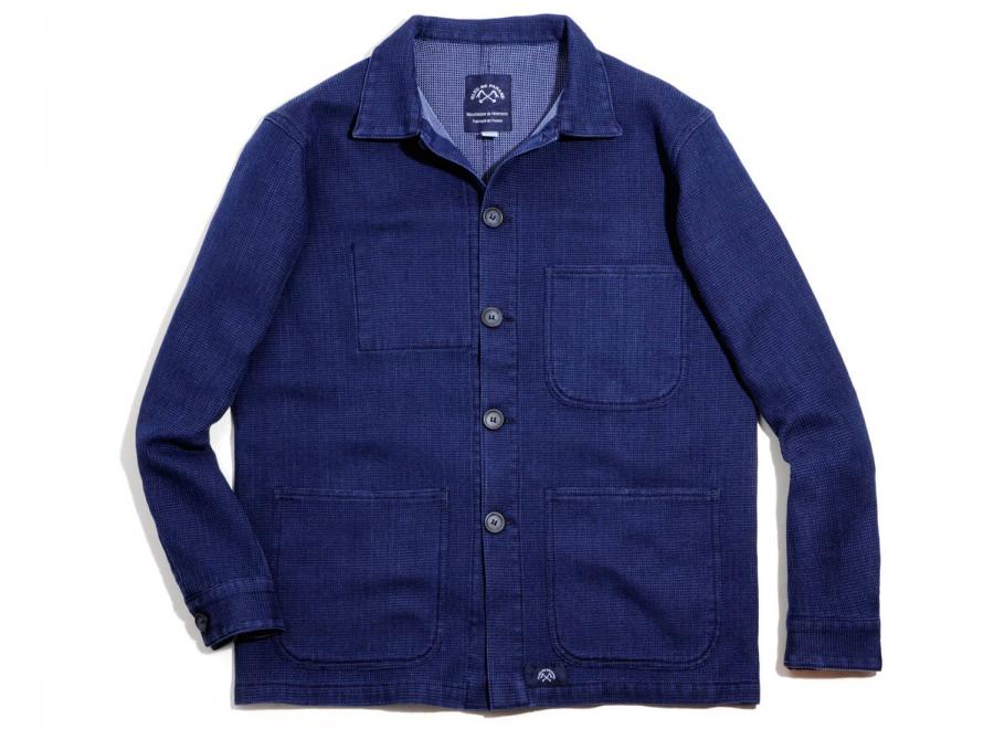 Bleu de Paname Veste de Comptoir Nid Abeille Indigo - Bleu de Paname