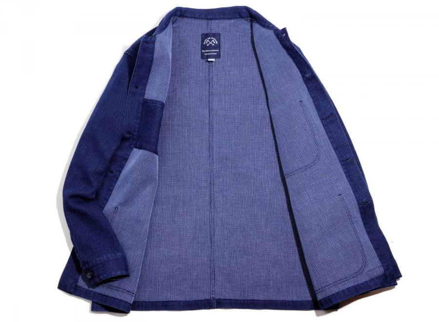 Bleu de Paname Veste de Comptoir Nid Abeille Indigo - Bleu de Paname