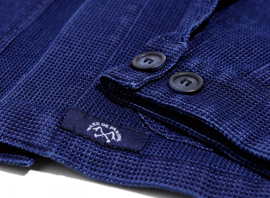 Bleu de Paname Veste de Comptoir Nid Abeille Indigo - Bleu de Paname