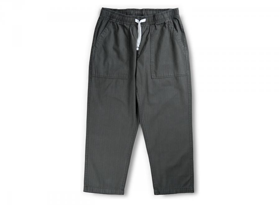 Bleu Relaxed Pants Herringbone Khaki - Bleu