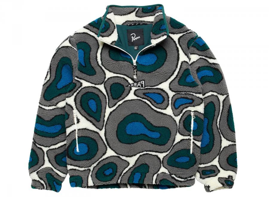 By Parra Amethist Geode Polar Fleece Pullover Stone Blue - By Parra