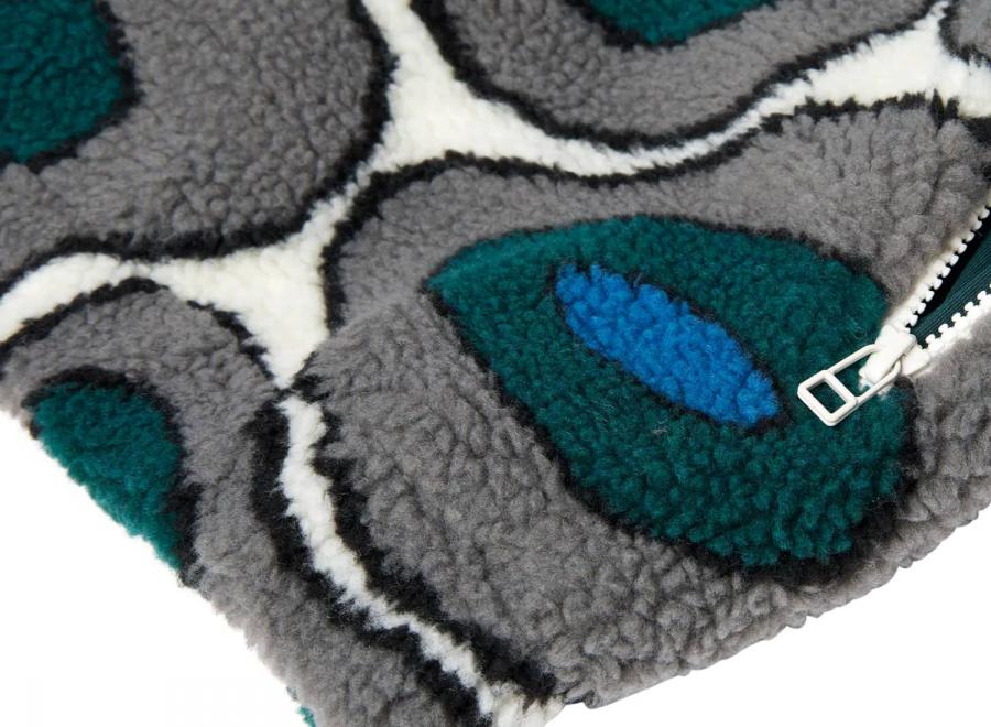 By Parra Amethist Geode Polar Fleece Pullover Stone Blue - By Parra