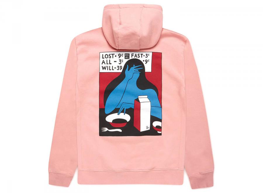By Parra Lost All Will Fast Hooded Sweatshirt Pink - By Parra
