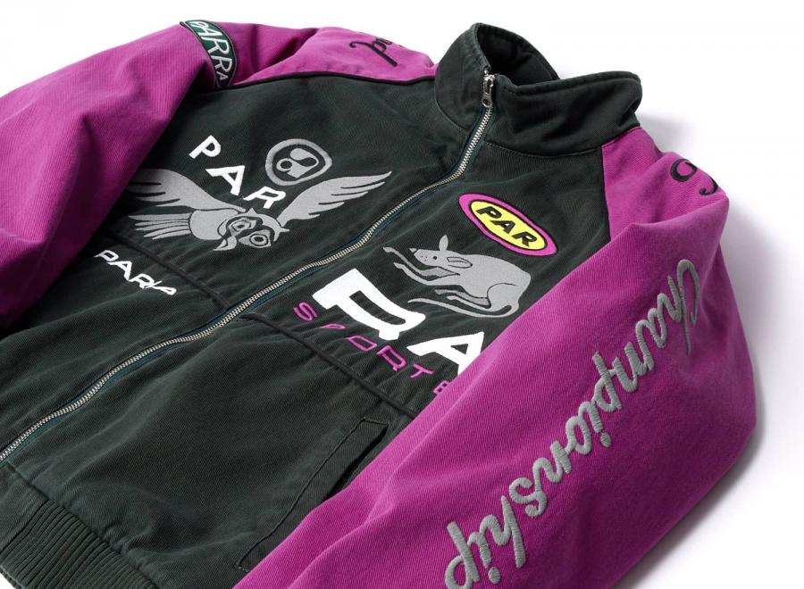 By Parra Owl Meets Rat Racing Jacket Purple Pink - By Parra