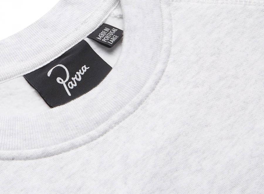 By Parra Serif Logo Crew Ash Grey - By Parra
