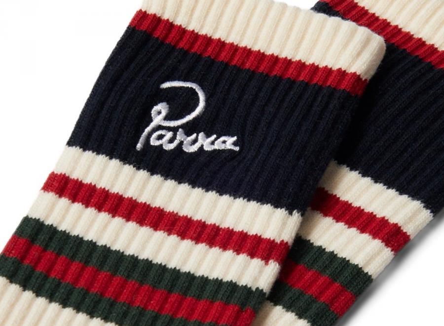 By Parra Signature Striped Crew Socks White 56282 - By Parra