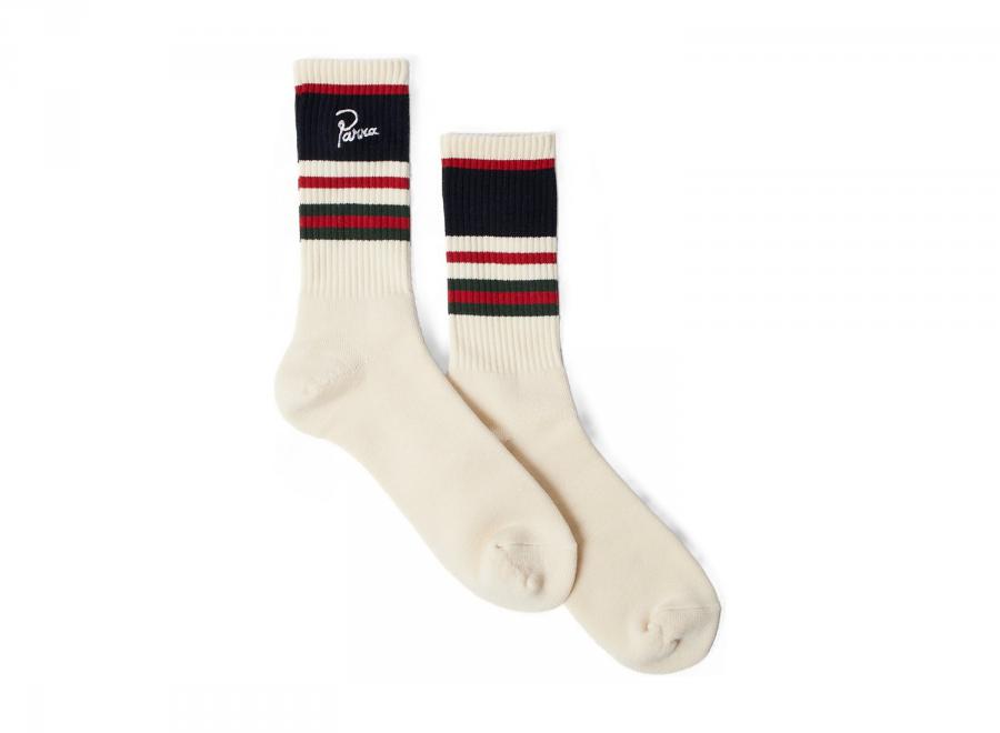 By Parra Signature Striped Crew Socks White 56282 - By Parra
