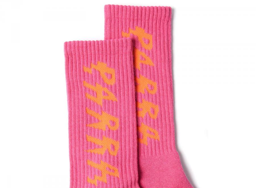By Parra Spiked Logo Crew Socks Pink - By Parra