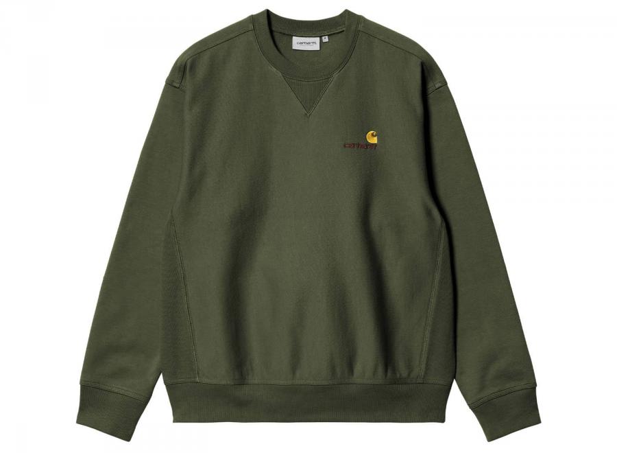 Carhartt American Script Sweatshirt Tarragon I025475 - Carhartt Wip