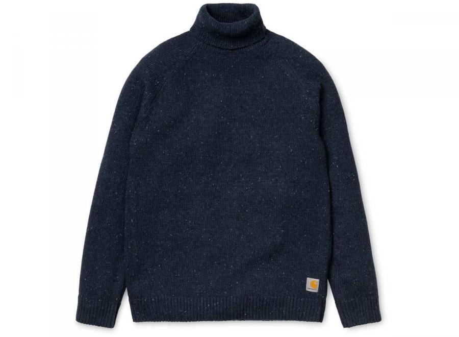 Carhartt Anglistic Turtleneck Sweater Navy I023370 - Carhartt Wip