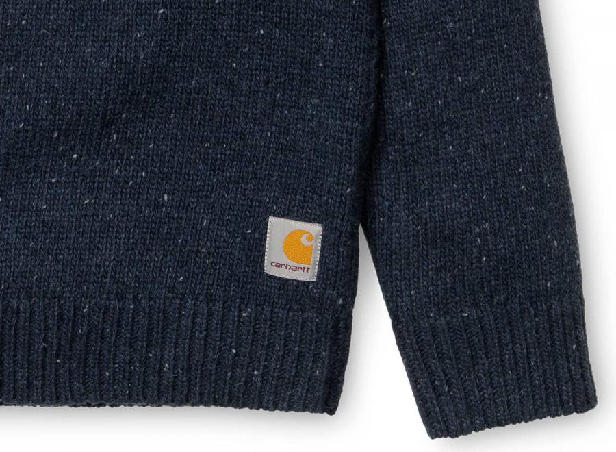 Carhartt Anglistic Turtleneck Sweater Navy I023370 - Carhartt Wip